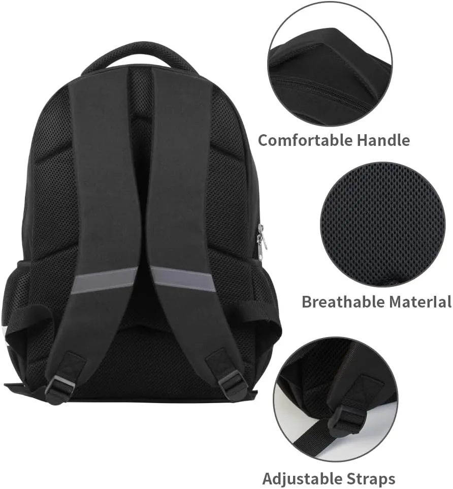 Kids Backpack, 3D Reflective Cartoon, 600D Polyester & Dual Zippers, 17" Bookbag with Ergonomic Design for boys & girls age 6-18, Astronauts Space Style for school Children Kids
