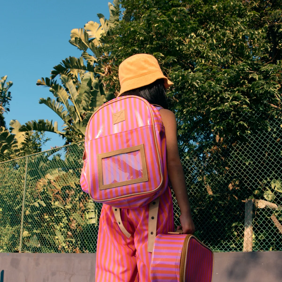Kid's Backpack Laminated Fabric