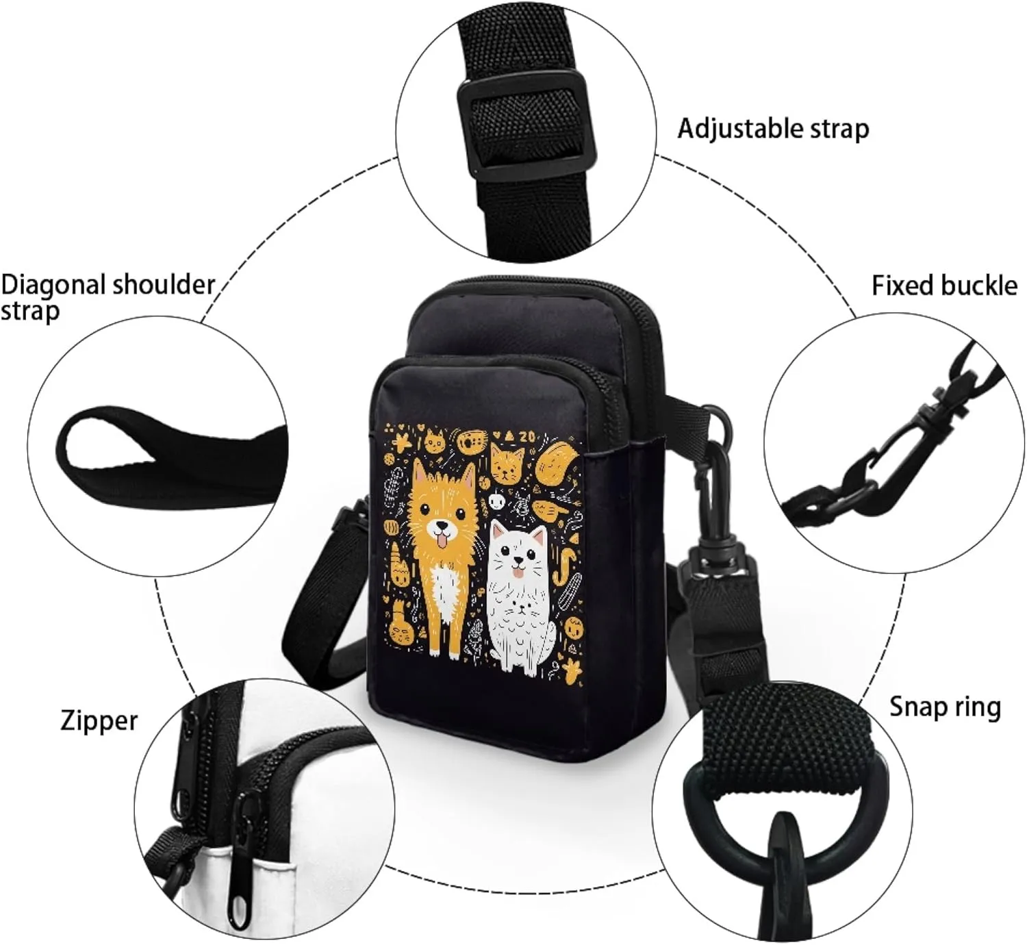 Kids Messenger Bag Over Shoulder Purse Crossbody for Women Cell Phones for Kids Girls
