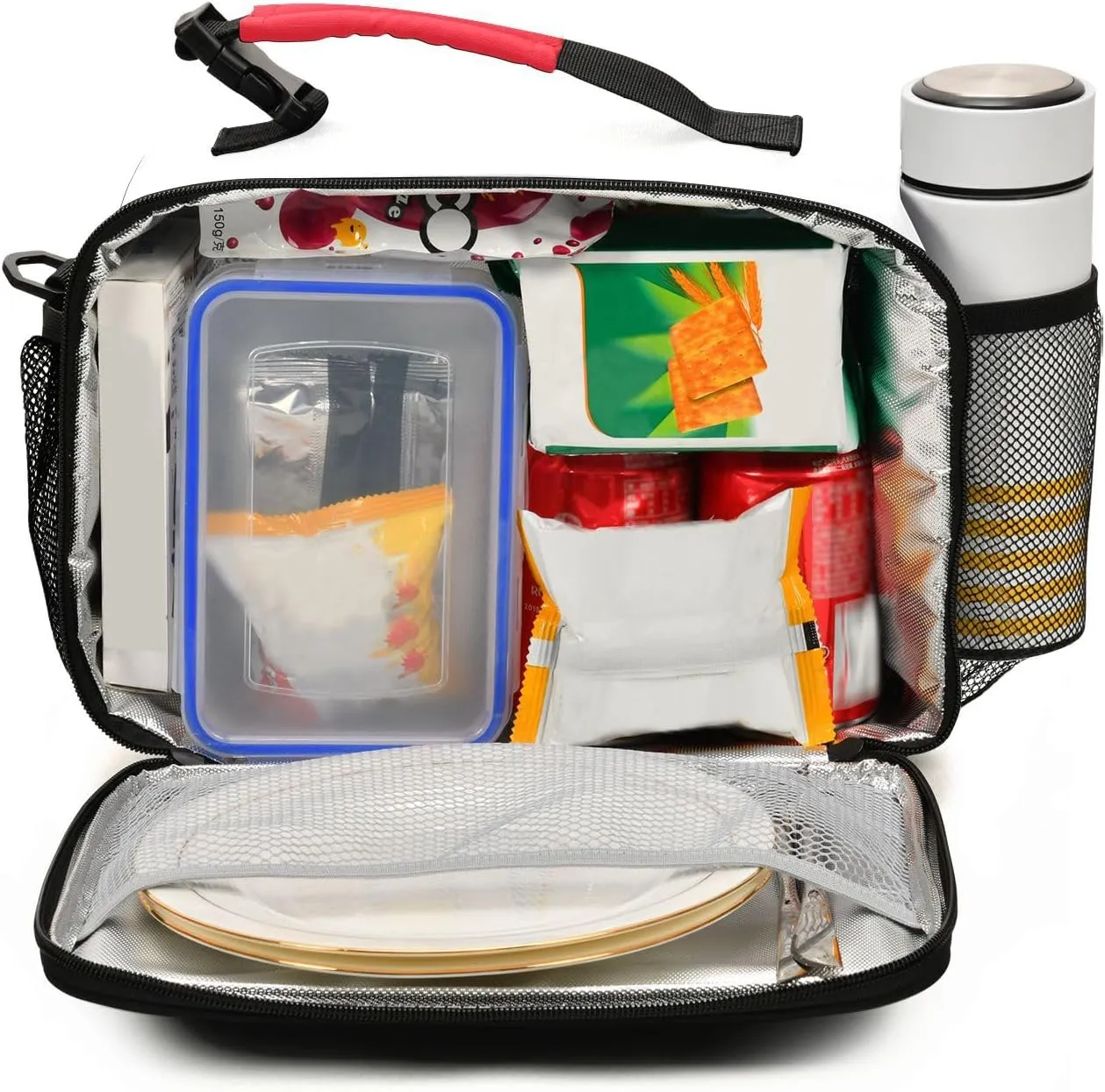 Kids Netherlands Flag Lunch Box Reusable Insulated School Lunch Bag Cooler Cooling Lunch Tote Bag for Boys,Girls,Travel