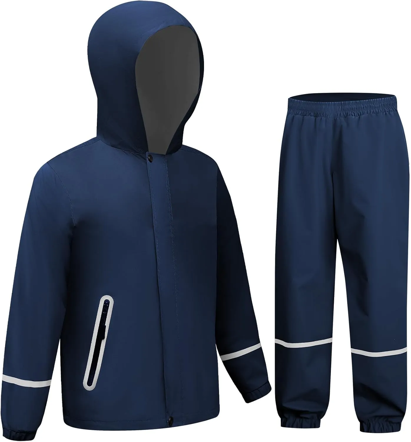 Kids Rain Suit Boys Girls Waterproof Lightweight Raincoat and Pant Rain Gear for Camping Hiking