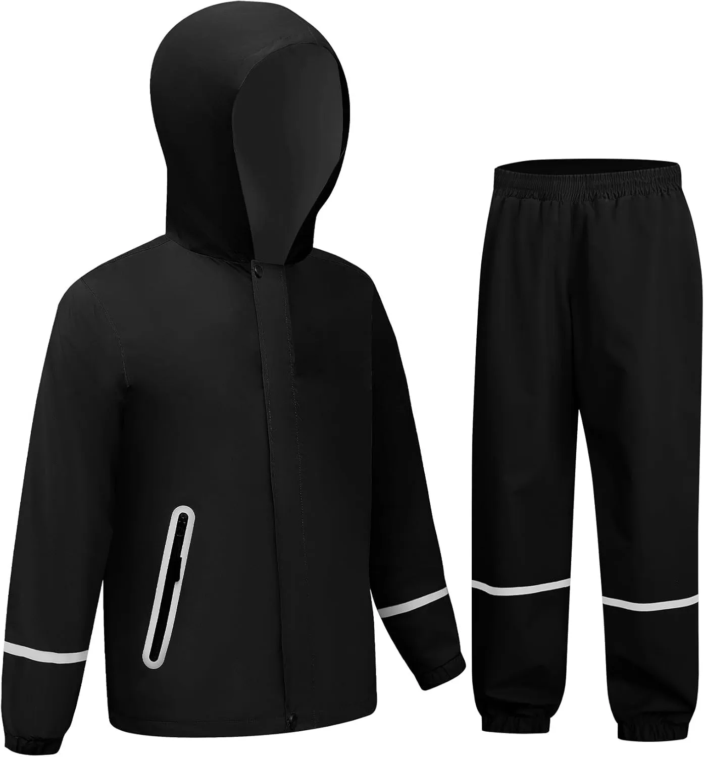 Kids Rain Suit Boys Girls Waterproof Lightweight Raincoat and Pant Rain Gear for Camping Hiking