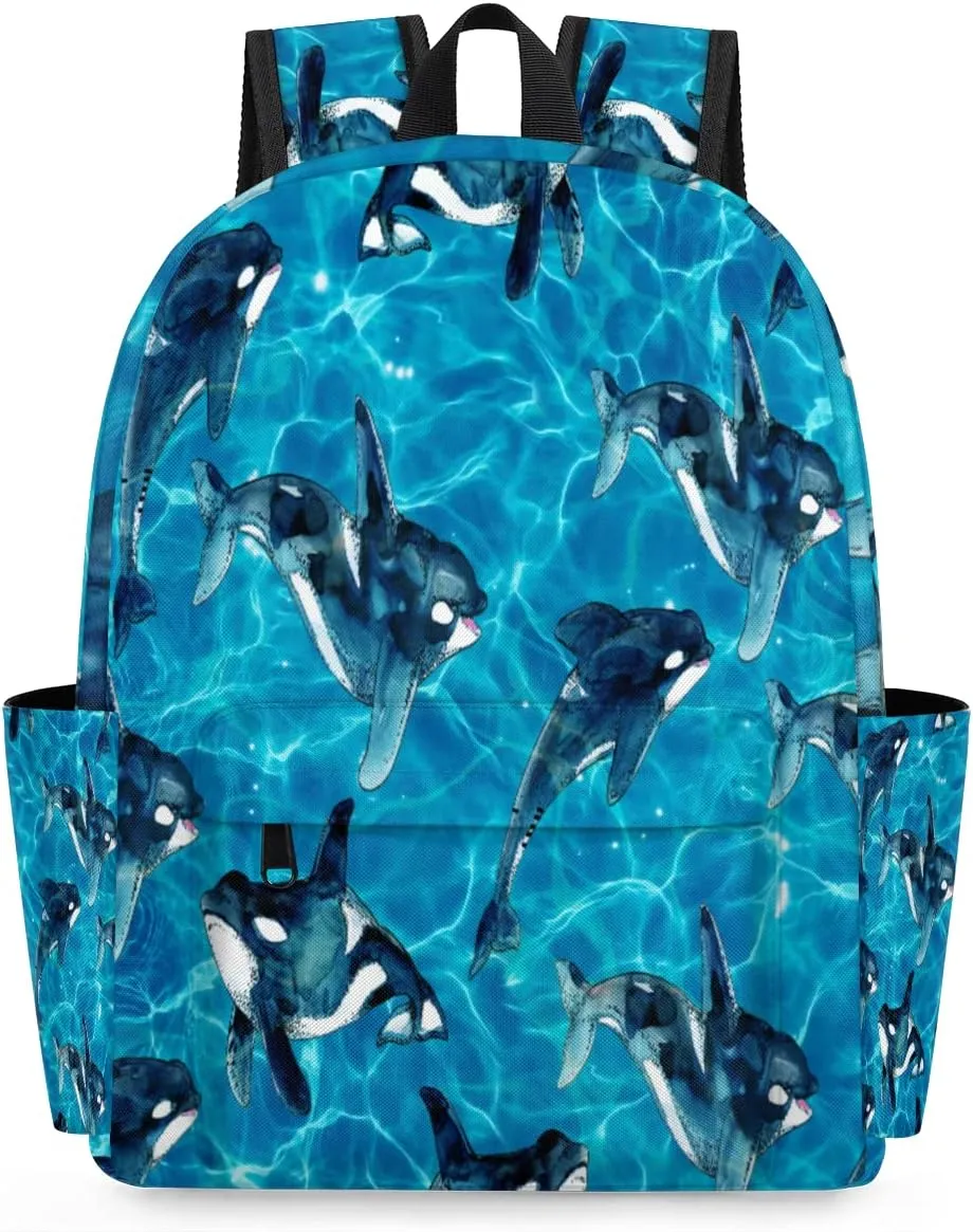 Kid's Toddler Backpack for Boys Girls Sea Orca Kill Whale Kindergarten Preschool School Bag Nursery Travel Bag