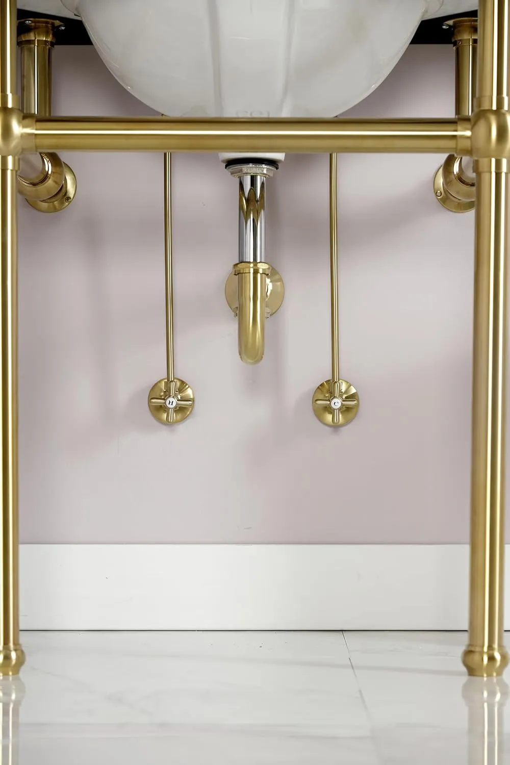 Kingston Brass KPK107P Trimscape Plumbing Supply Kit Combo, Brushed Brass