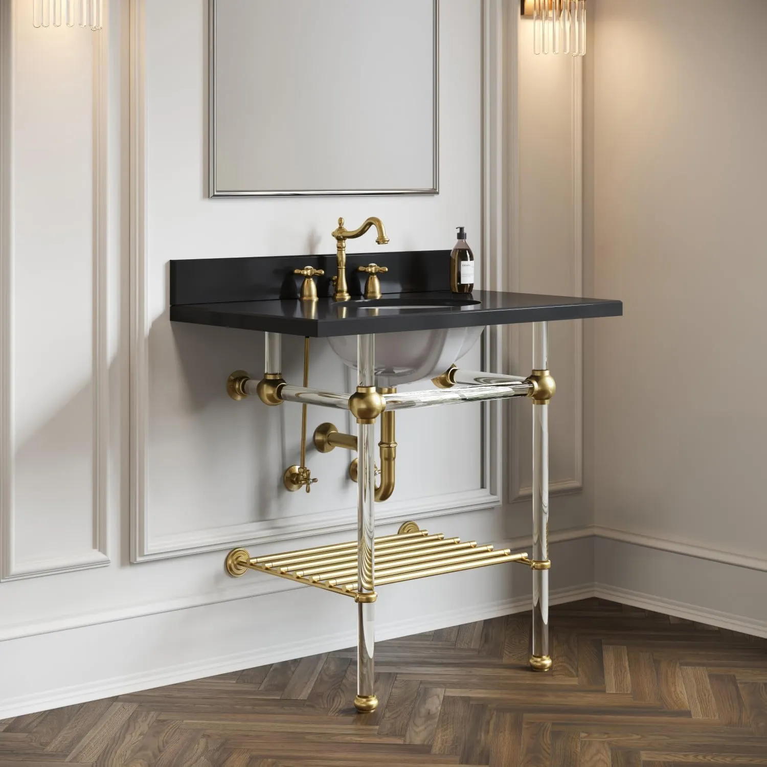 Kingston Brass KPK107P Trimscape Plumbing Supply Kit Combo, Brushed Brass