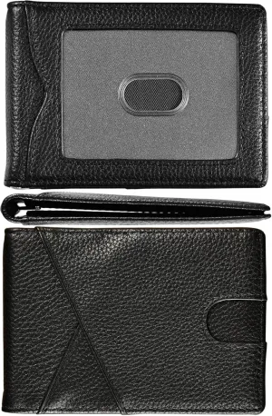 kinzd Slim Wallet with Money Clip RFID Blocking Minimalist Bifold Wallet for Men Genuine Leather Front Pocket Card Holder