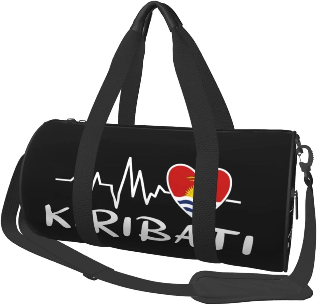 Kiribati Heartbeat Duffel Bag Gym Bag Travel Sports Tote Large Foldable Beach Swim Yoga1