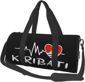 Kiribati Heartbeat Duffel Bag Gym Bag Travel Sports Tote Large Foldable Beach Swim Yoga1