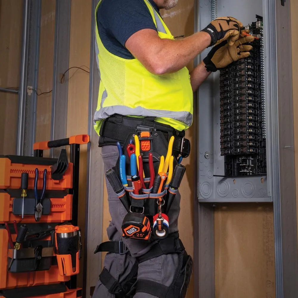 Klein Tools 55832MB MODbox Tool Pouch, 8-Pocket Electrician Bag, Quick Attach and Release for Tool Belts and MODBox Rail System
