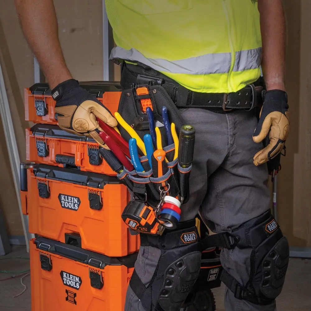 Klein Tools 55832MB MODbox Tool Pouch, 8-Pocket Electrician Bag, Quick Attach and Release for Tool Belts and MODBox Rail System