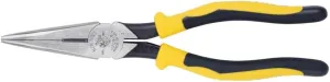 Klein Tools J203-8 8-Inch Needle Nose Pliers, Heavy Duty Cutting, Extended Handles, High Leverage, Induction Hardened with Hot-Riveted Joint