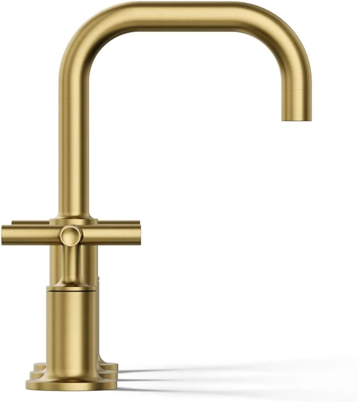 KOHLER K-14406-3-2MB Purist Widespread Bathroom Sink Faucet with Low Cross Handles, Vibrant Brushed Moderne Brass