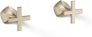 KOHLER K- T27013-3-BV OCCASION™ WALL MOUNT CROSS HANDLES, Vibrant Brushed Bronze