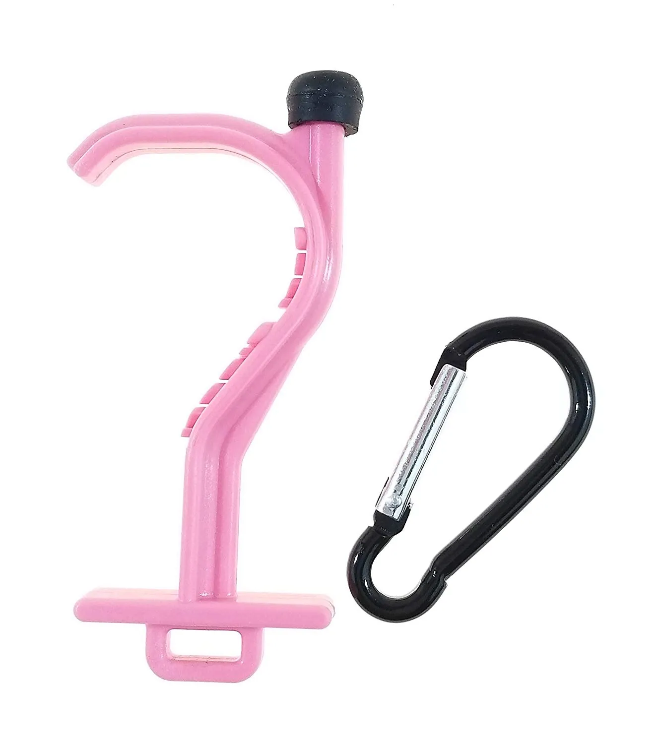 Kooty Key Germ Utility Hook Tool- Avoid Touching Bacteria Ridden Surfaces- Carabiner Included (Colors May Vary) (1 Pack, Pink)