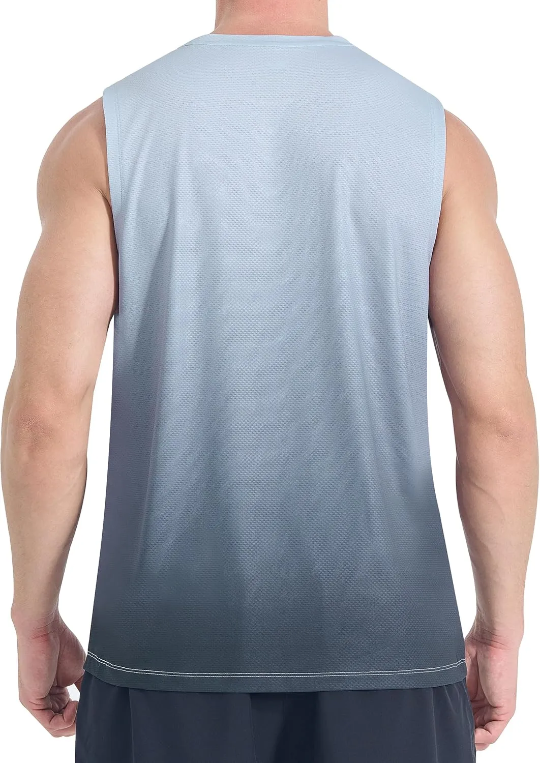 KPSUN Men's Quick Dry Workout Tank Tops Sleeveless Gym Muscle Shirts Fitness Running Athletic Swim Shirt with Side Pocket