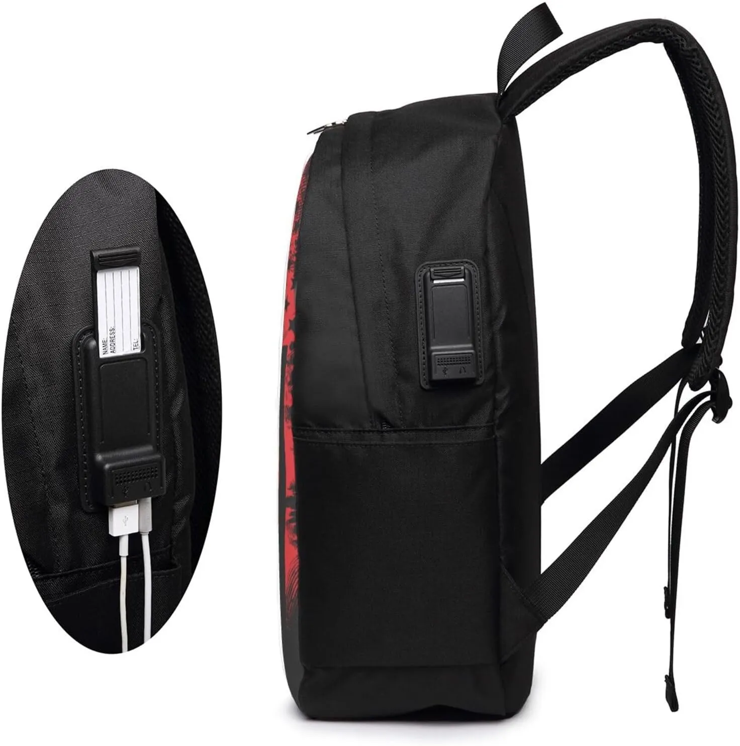 Kurdish Kurdistan American Flag Travel Backpack 17-Inch Laptop Backpacks Business Rucksack Casual Sport Daypack with USB Charging Port Carry-on Bag for Camping Biking