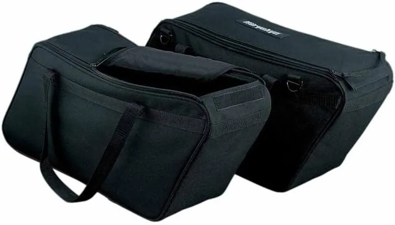 Kuryakyn 4170 Motorcycle Travel Luggage: Removable Saddlebag Liners with Carrying Handles and Removable Shoulder Straps, Black, 1 Pair