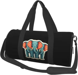 Laos Three Headed Elephant Duffel Bag Gym Bag Travel Sports Tote Large Foldable Beach Swim Yoga19