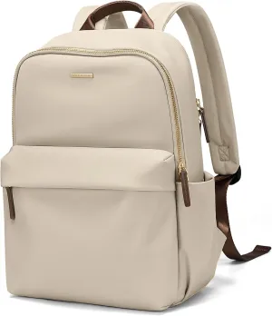 Laptop Backpack for Women Fit 14 Inch Stylish Daypack Notebook Travel Work Commuter Casual Daypack Backpack Purse for Women Travel Business (Apricot)