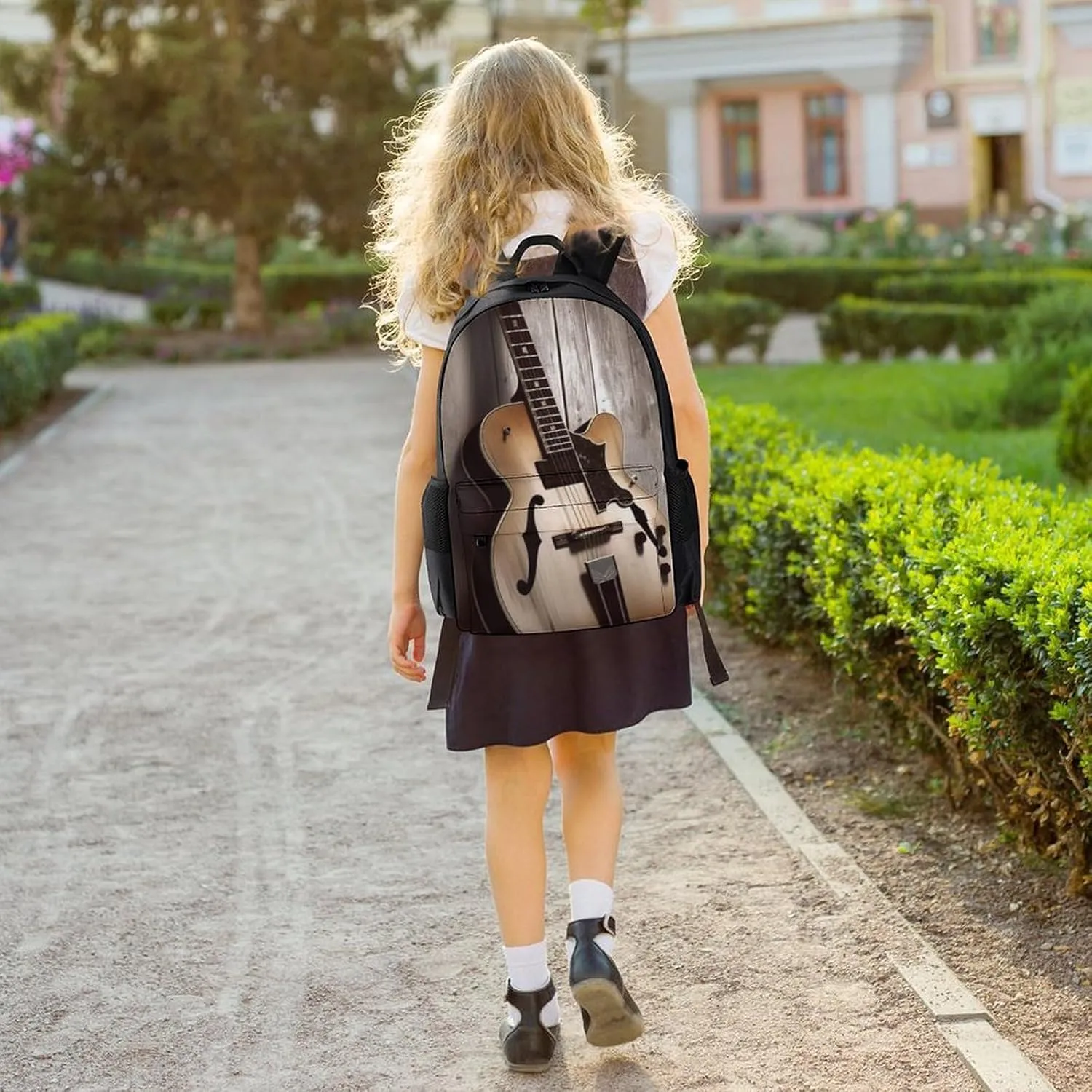 Laptop Backpack for Women Men Daypack Guitar Pictures Backpacks Computer Bag Travel Laptop Bag Casual Work Bag