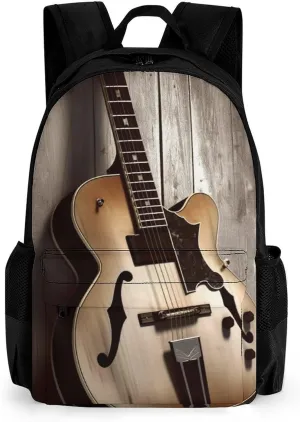 Laptop Backpack for Women Men Daypack Guitar Pictures Backpacks Computer Bag Travel Laptop Bag Casual Work Bag