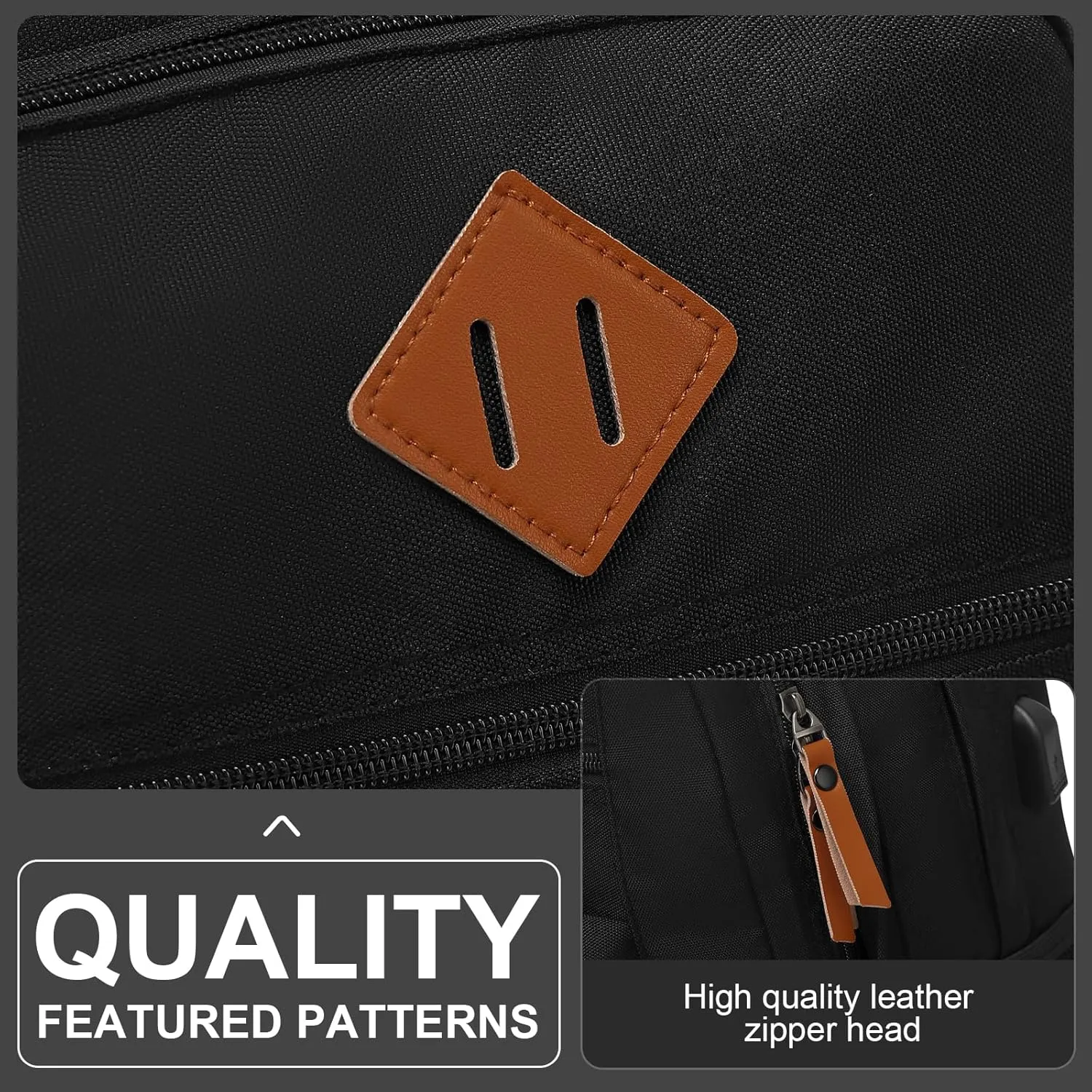 Laptop Backpack for Work, College, Travel, Daily Backpacks for Men Women, Computer Bag Fits 15.6 Inch Notebook, Black