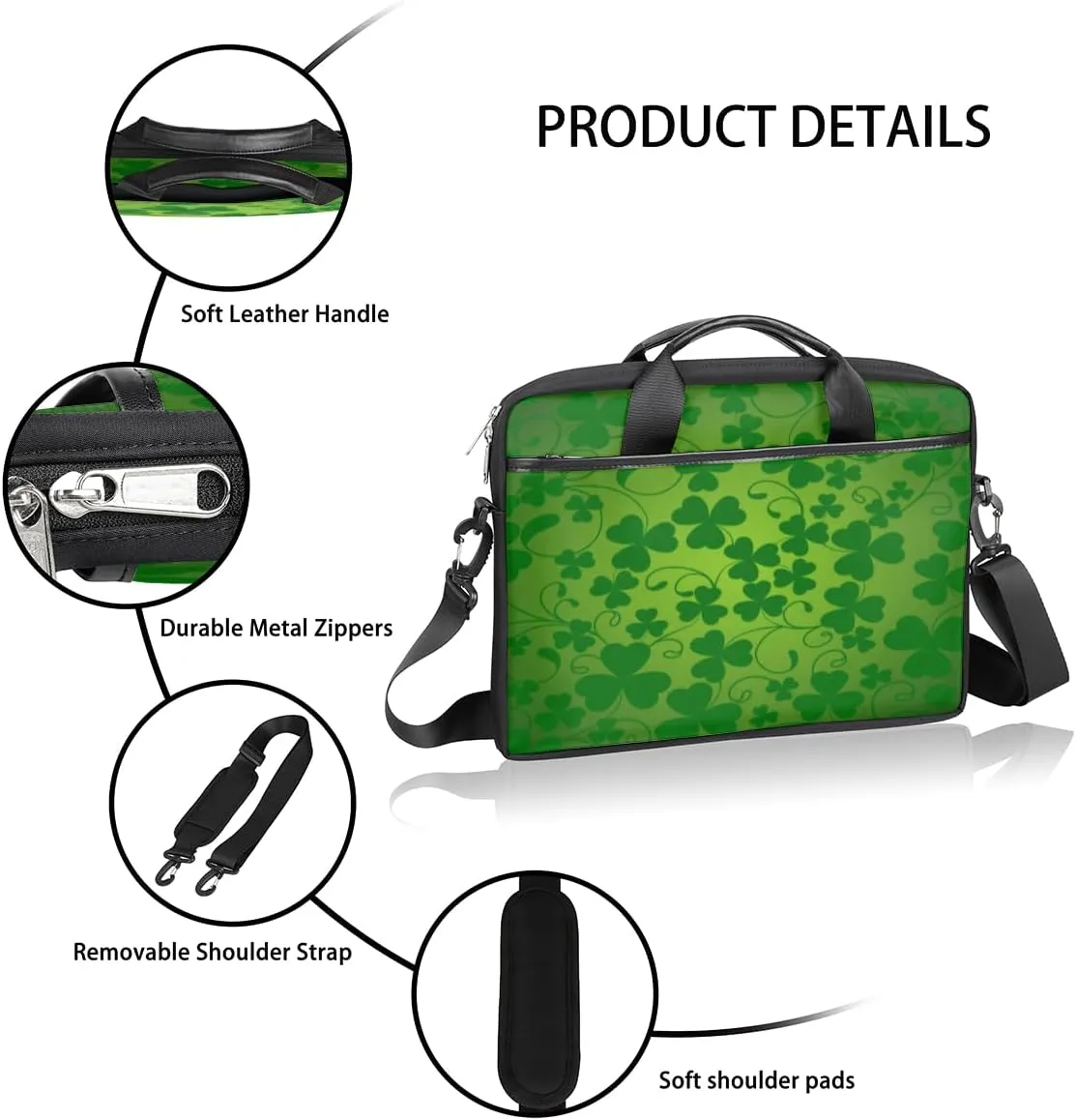 Laptop Bag Case Shoulder Messenger Carrying Bag 13 14 15 Inch Waterproof Computer Sleeve Cover