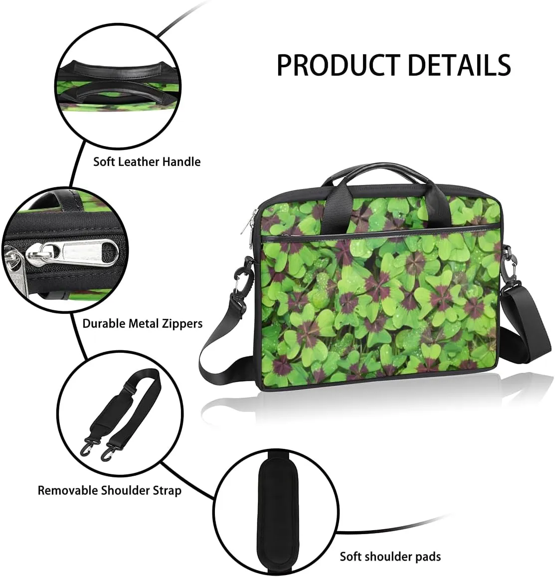 Laptop Bag Case Shoulder Messenger Carrying Bag 13 14 15 Inch Waterproof Computer Sleeve Cover