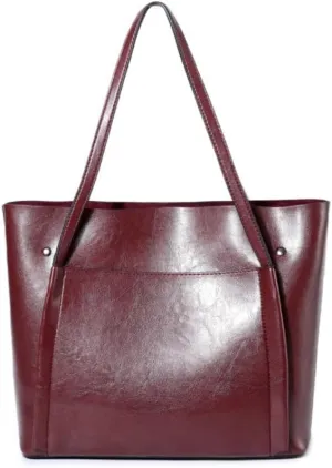 Large Tote Bag for Women Work with Zipper 16L Vegan Leather Ladies Travel Purses and Handbags