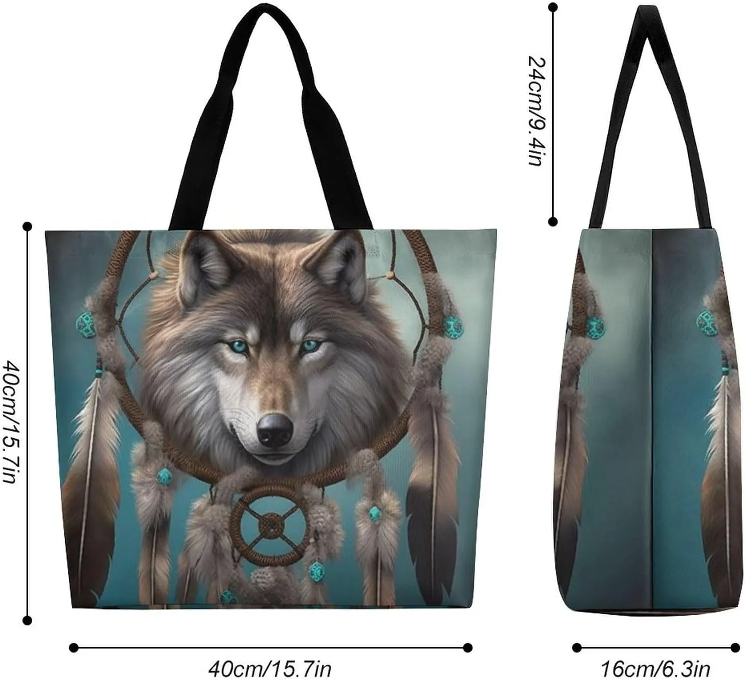 Large Tote Bag Shopping Bag with Handles Animal Cartoon Elephant Foldable Washable Heavy Duty Waterproof