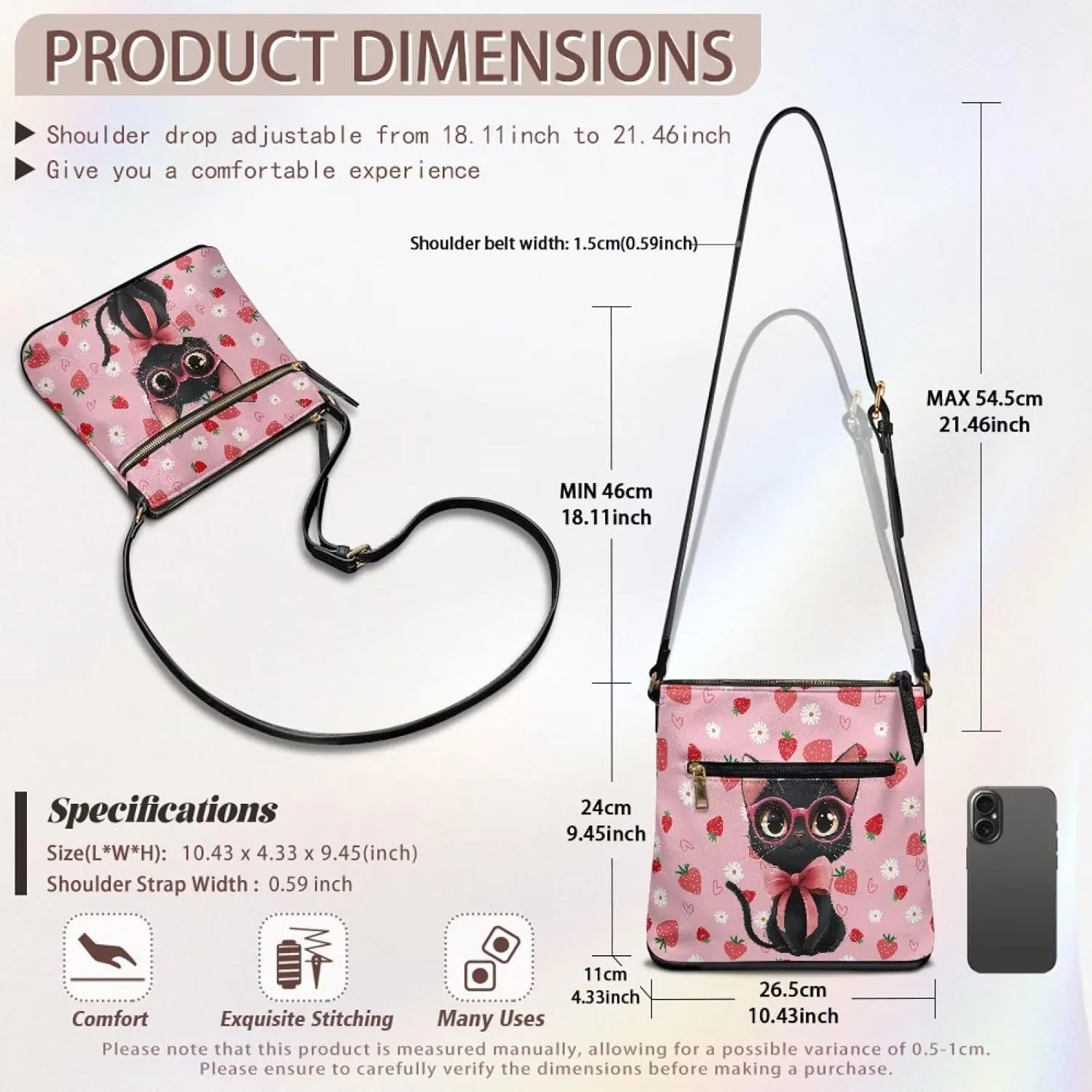 Leather Purses for Women, Leather Hobo Bags for Women Vintage Travel Sling Purse Multi Pockets Shoulder Bag