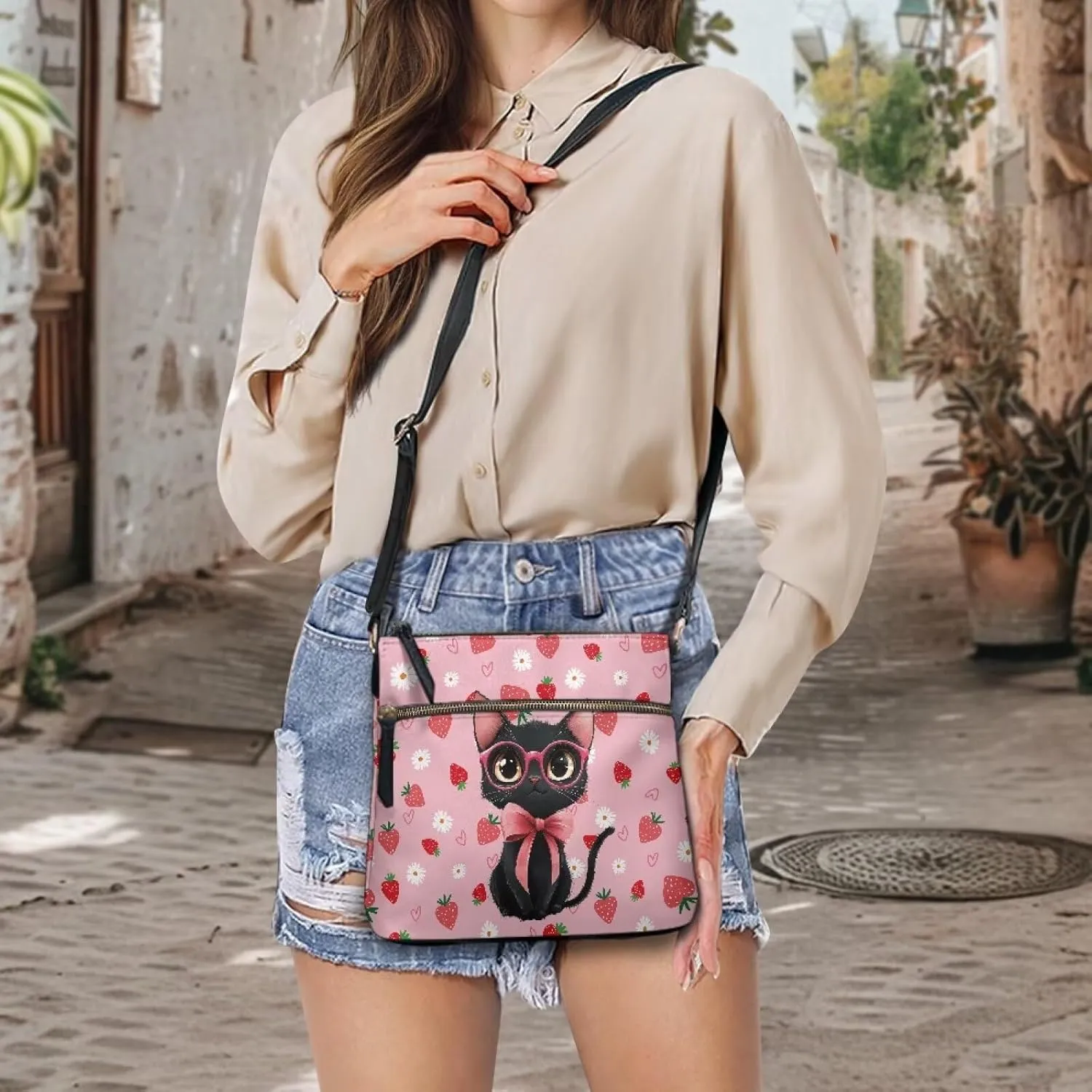 Leather Purses for Women, Leather Hobo Bags for Women Vintage Travel Sling Purse Multi Pockets Shoulder Bag