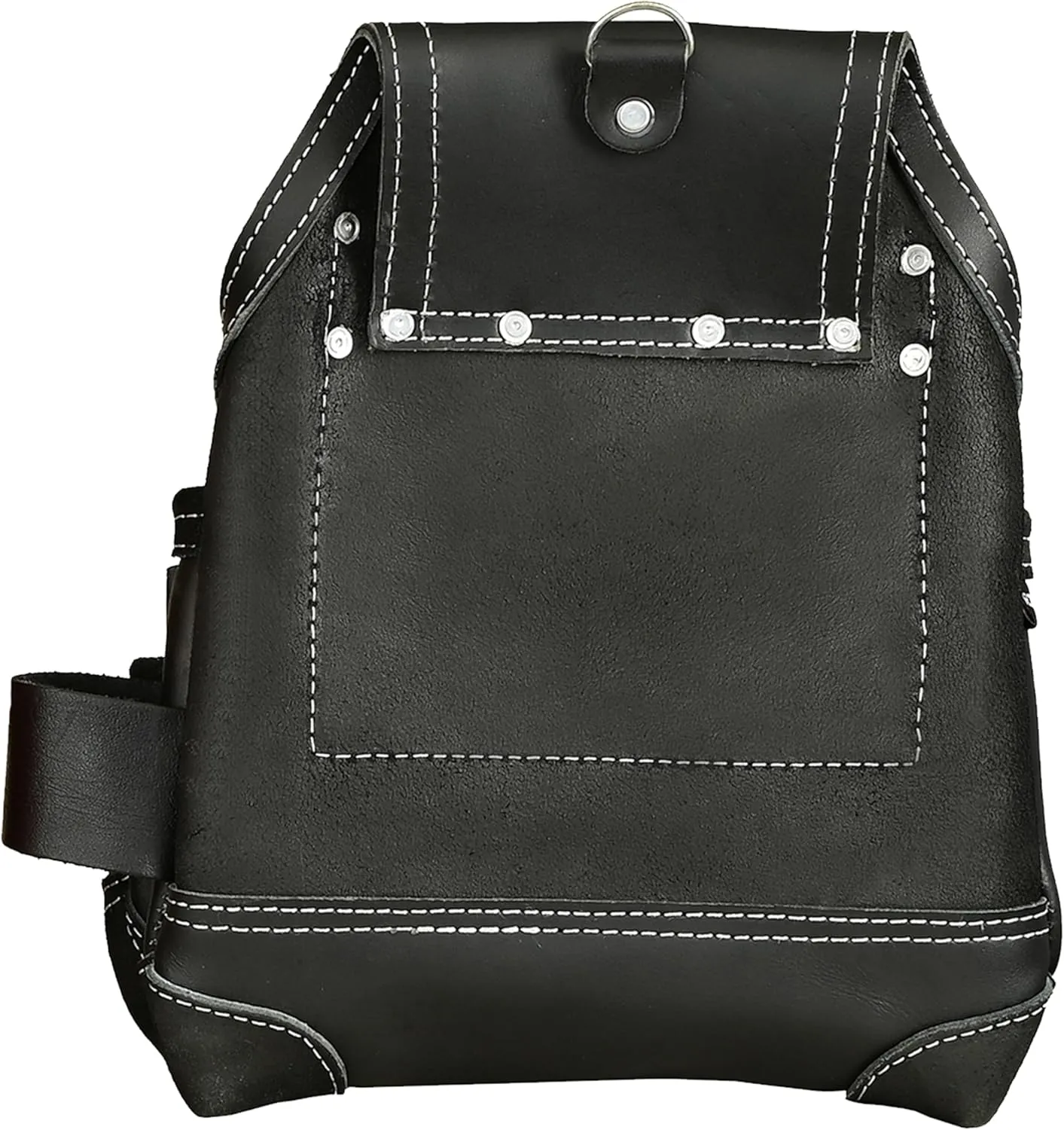 Leather Tool Belt 8 Pockets Leather Tool Pouch | Carpenters Tool Belts For Men Construction Tools Apron Tool Bag Organizer Utility Pouches (Black, Standard)