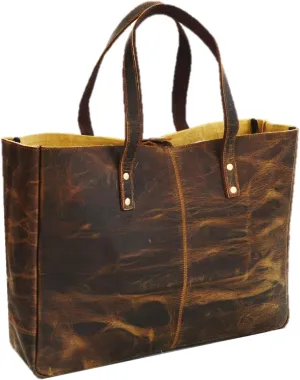 Leather Tote Bag for Women Large Shoulder Travel Shopping Vintage Satchel Handbag with Top Handles