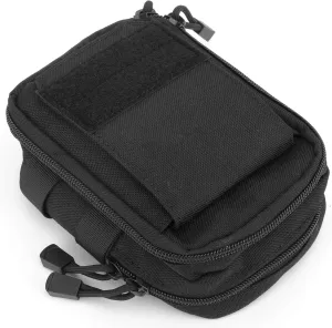 LefRight Multipurpose Tactical Nylon Molle EDC Utility IFAK Waist Bag Pouch Holster Front Pocket Compatible with iPhone XR 7 Plus Pixel XL Samsung S9 S7 Edge Moto Z Force Play Combo Detachable Strap