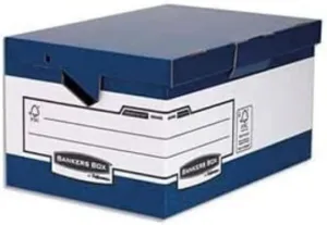 Leitz 0048901 Archive Box File Ergo Baby Maxi with Ergonomic Handles Blue/White