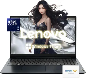 Lenovo 15.6" FHD Laptop | Intel Core i5-1235U (10 Core up to 4.40 GHz)| 40GB RAM | 1TB PCIe SSD | Anti-Glare | SD Card Reader | WiFi 6 | HDMI | Bluetooth | Webcam | Win 11 Pro | WOWPC Recovery USB