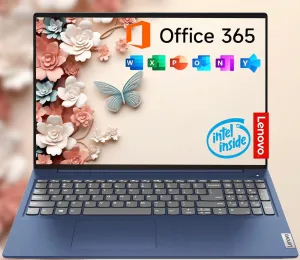 Lenovo 15.6" IdeaPad 1 Laptop | 20GB RAM | Dual Storage: 1TB SSD   128GB eMMC | Wi-Fi 6 | USB-C | 1-Year Microsoft Office 365 | Intel Dual-Core | HD Display | Windows 11 | w/WOWPC Recovery USB
