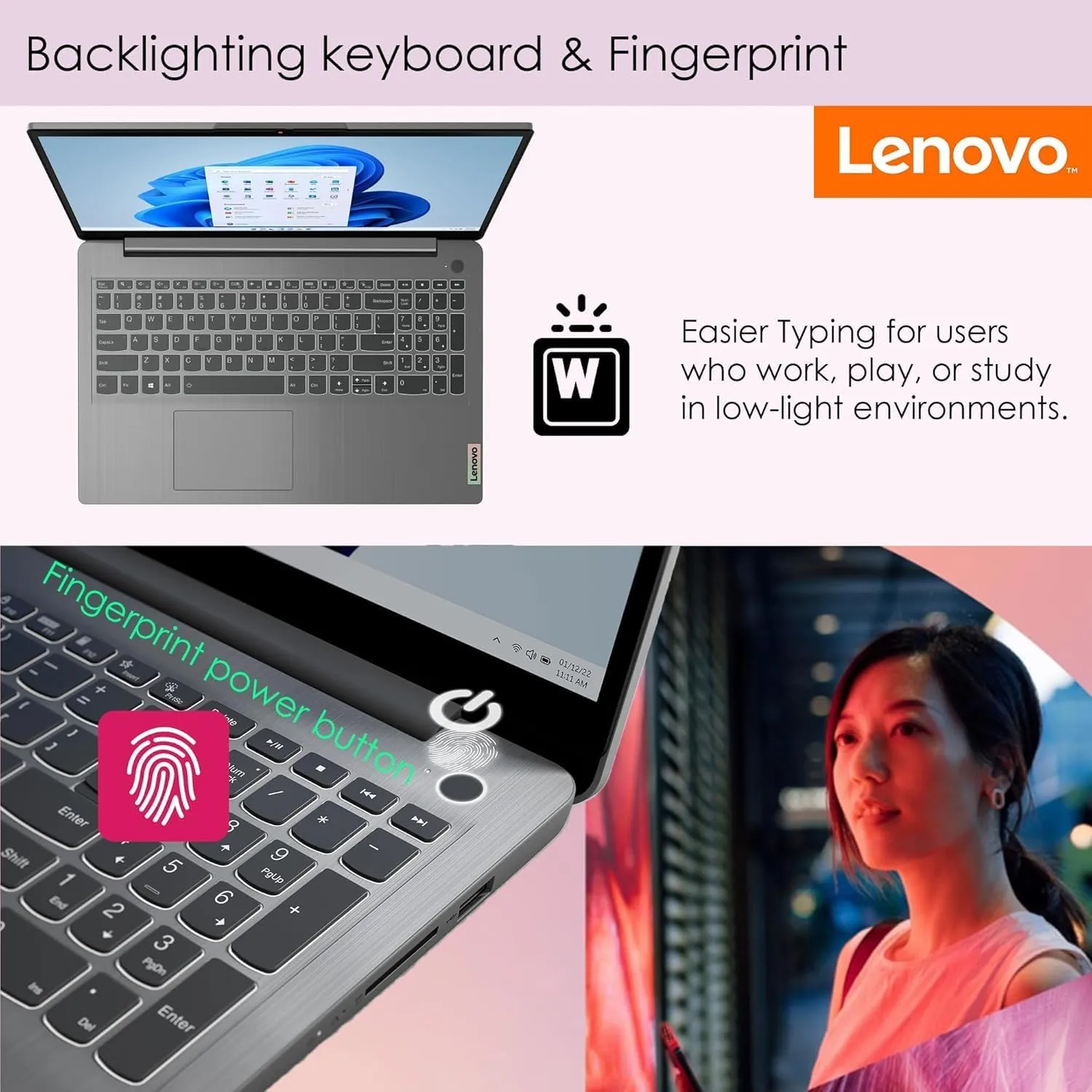 Lenovo IdeaPad 15.6" FHD Touchscreen Laptop – Powerful 10-Core Intel i7 (Turbo Up to 4.7GHz), 16GB RAM, 1TB SSD, Backlit Keyboard, Fingerprint Reader, Wi-Fi 6, Windows 11 Pro   WOWPC Recovery USB