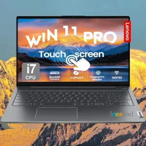 Lenovo IdeaPad 15.6" FHD Touchscreen Laptop – Powerful 10-Core Intel i7 (Turbo Up to 4.7GHz), 40GB RAM, 1TB SSD, Backlit Keyboard, Fingerprint Reader, Wi-Fi 6, Windows 11 Pro   WOWPC Recovery USB