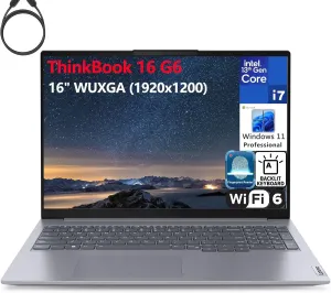 Lenovo ThinkBook 16 G6 16" FHD  Laptop Computer, 13th Gen Intel 14-Core i7-13700H, 64GB DDR5 RAM, 2TB PCIe SSD, WiFi 6, Bluetooth 5.2, Backlight Keyboard, Fingerprint Reader, Windows 11 Pro, Tilsiy