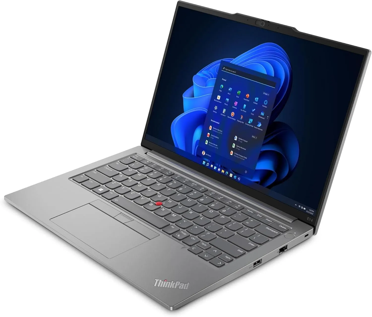 Lenovo ThinkPad E14 Gen 5 Laptop, 2023, 14" 1920 x 1200, Intel Core i5-1335U 10-Core, 16GB DDR4, 1TB SSD, Windows 11 Pro, Backlit KB, Wi-Fi 6, Bluetooth 5.1, Thunderbolt 4, 1080p Camera, Arctic Grey