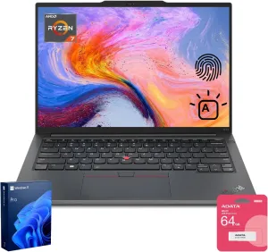 Lenovo ThinkPad E14 Gen 6 Laptop | 14" WUXGA | AMD Ryzen 7 7735U | 64GB DDR5 | 1TB SSD | Fingerprint | Backlit Keyboard | HDMI | Wi-Fi 6 | Windows 11 Pro | Bundle with ADATA 64GB USB Flash Drive