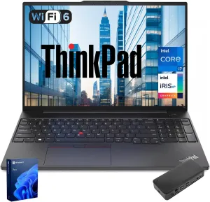 Lenovo ThinkPad E16 Business Laptop, 16" FHD  Touchscreen, Intel Core i7-1355U, 40GB RAM, 1TB SSD, Fingerprint, Backlit, HDMI, Wi-Fi 6, Windows 11 Pro, Bundle with Targus USB-C 100W Docking Station