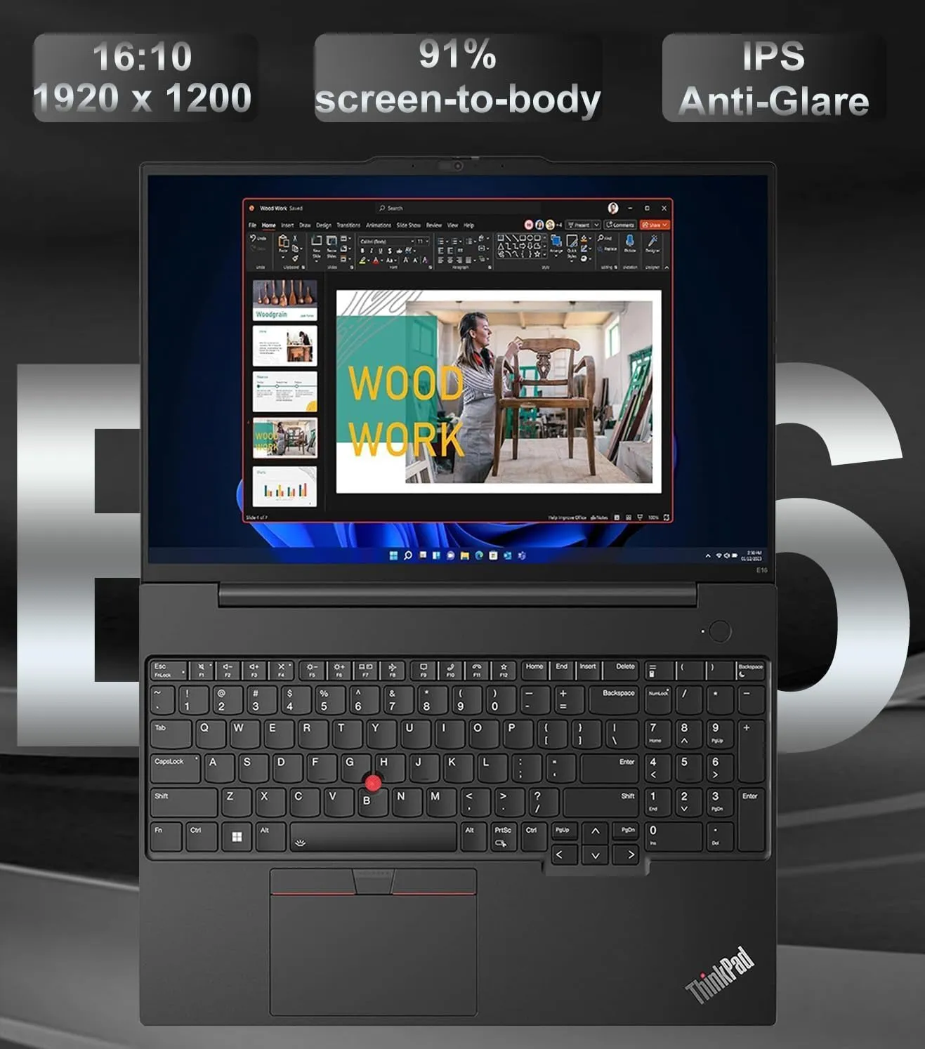 Lenovo ThinkPad E16 G2 16" FHD  Business Laptop Computer, AMD Octa-Core Ryzen 7 7735HS (Beat i7-1355U), 64GB DDR5 RAM, 1TB PCIe SSD, WiFi6E, Backlit KB, Fingerprint Reader, Windows 11 Pro, Vent-Hear