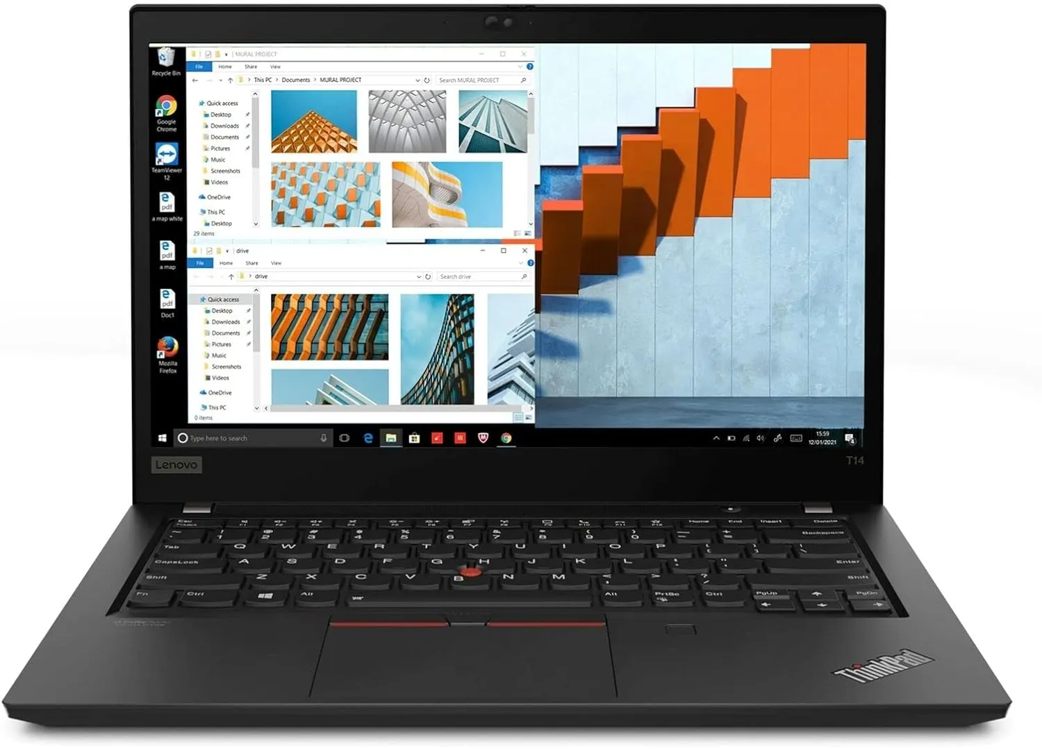 Lenovo ThinkPad T14 Gen 2 Laptop (2022), 14" FHD IPS, 11th Intel Core i7-1165G7, Iris Xe Graphics, 48GB DDR4 2TB NVMe SSD, Backlit KB FP Reader Thunderbolt 4 WiFi 6E, Windows 10 Pro, COU 32GB USB