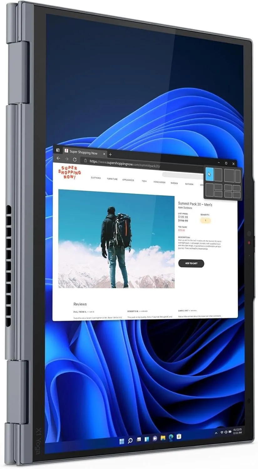 Lenovo ThinkPad X1 Yoga Gen 7 Laptop - 14" WUXGA Touch Intel Iris Xe Graphics - Intel i7-1280P vPro 14 Cores - 32GB LPDDR5 2TB NVMe SSD - Backlit KB Fingerprint Thunderbolt 4 Wi-Fi 6E - Win10 Pro