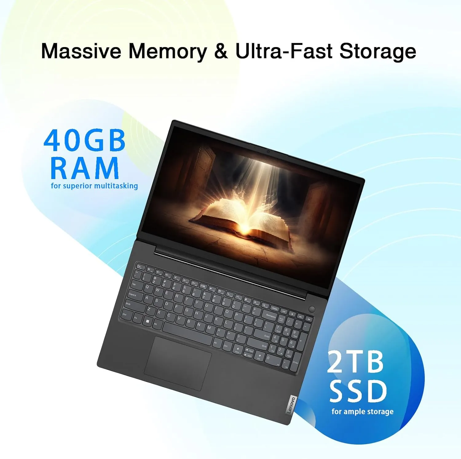 Lenovo V15 Business Laptop | Intel Pentium N6000 4-core Processor | 15.6 FHD (1920 x 1080) | 40GB RAM | 2TB PCIe SSD | Military Durability | Ethernet RJ-45 | Anti-Glare | WiFi-6 | Windows 11 Pro