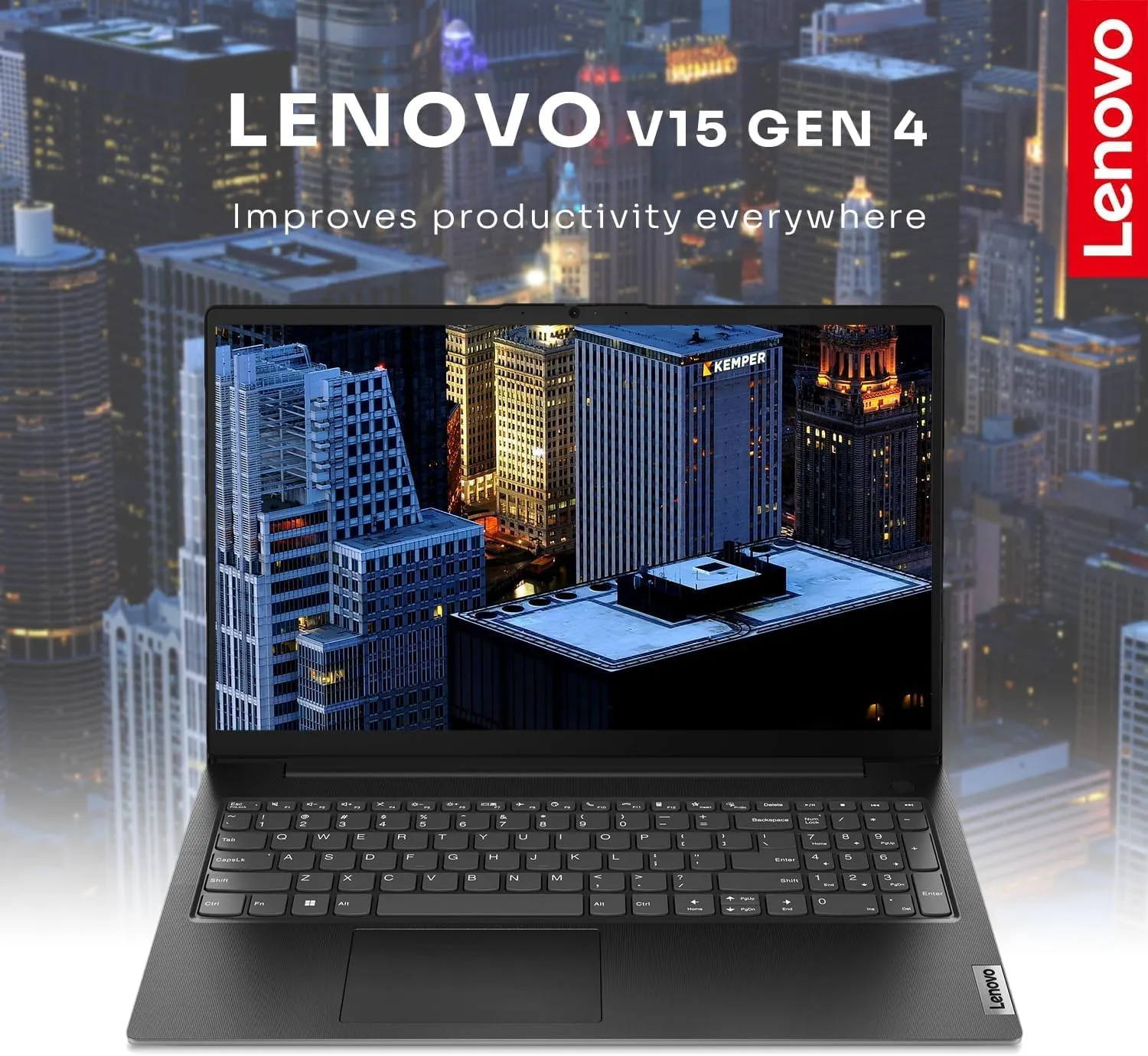 Lenovo V15 Gen 4 Business Laptop, 15.6" FHD Screen, AMD Ryzen 5 5500U, 24GB RAM, 2TB SSD, Webcam, RJ-45, Wi-Fi, Windows 11 Pro, Black, Additional 1 Yr ADP