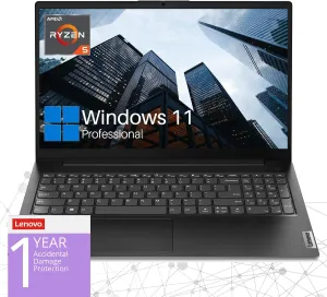 Lenovo V15 Gen 4 Business Laptop, 15.6" FHD Screen, AMD Ryzen 5 5500U, 24GB RAM, 2TB SSD, Webcam, RJ-45, Wi-Fi, Windows 11 Pro, Black, Additional 1 Yr ADP